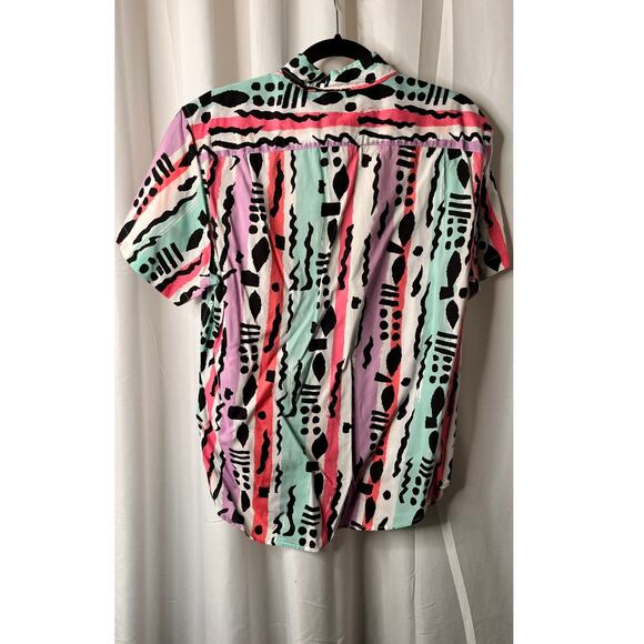 Bonobos Riviera Short Sleeve 90's Bold Geometric Abstract M - Picture 2 of 5